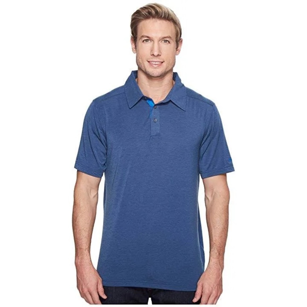 MEDIUM Marmot men’s Wallace short sleeve polo shirt top performance blue size